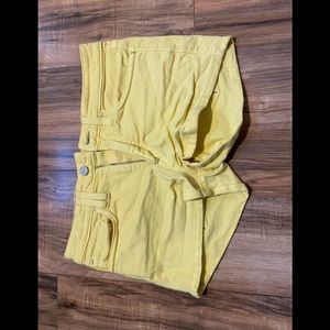 CYCLE JEANS of Italy yellow denim shorts